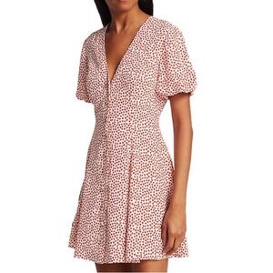 Milly Aspen silk hearts dress lined